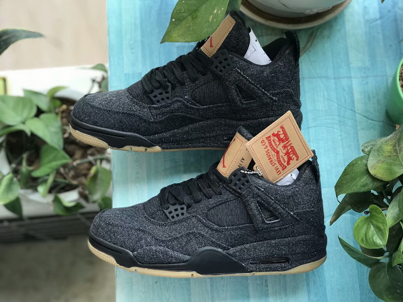 Authentic Air Jordan 4 X Levis NGR Black